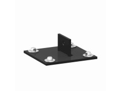PLATINE P/JAMBE DE FORCE GRIS HAUTEUR 4,8CM