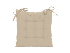 GALETTE DE CHAISE POPY TAUPE BEIGE L.38 X H.38 CM LOT DE 4