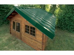 PLAQUE TOITURE NERVUREE ACIER GALVANISE VERT 200X105 EP0.50MM