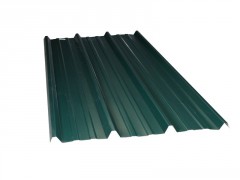 PLAQUE TOITURE NERVUREE ACIER GALVANISE VERT 300X105 EP0.50MM