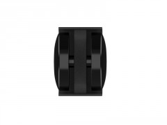ROULETTE  FIXE TIGE NOIR DIAMETRE 40MM