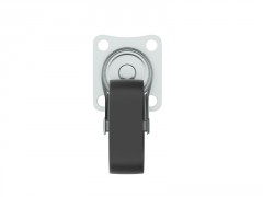 ROULETTE FIXE PLATINE NOIR DIAMETRE 50MM