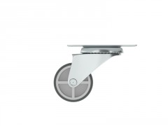 ROULETTE PIVOTANTE PLATINE GRIS DIAMETRE 40MM