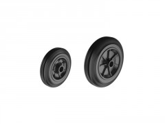 ROUE FIXE TROU DEGAGEMENT NOIR D160MM