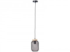 SUSPENSION GIADA E27 D18 60W  METAL BOIS NOIR