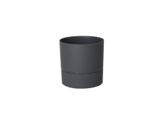 POT ROND  POLYPROPYLENE DIAMETRE 14,3CM GRIS