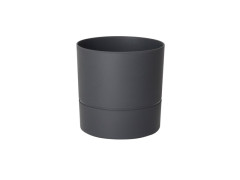 POT ROND  POLYPROPYLENE DIAMETRE 19,3CM GRIS