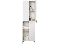 COLONNE ESSENTIAL BLANC BRILLANT l.50XP.32XH180 CM 2 PORTES 4 PIEDS