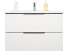 MEUBLE SOUS VASQUE ESSENTIAL L80XP45 CM 2TIROIRS BLANC BRILLANT SENSEA