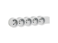 MULTIPRISE 5 PRISES A CABLER BLANC/GRIS