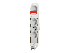 MULTIPRISE 5 PRISES TERRE 3M BLANC/GRIS