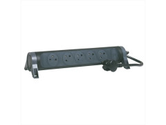 MULTIPRISE 5 PRISES TERRE ROTATIVE/FIXE 1,5M NOIR