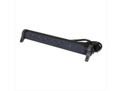 MULTIPRISE 5 PRISES + USB TERRE 1,5M NOIR
