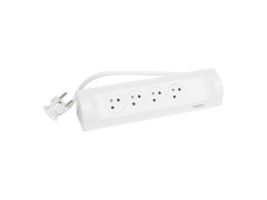 MULTIPRISE ANGLE 4 PRISES TERRE 1M BLANC