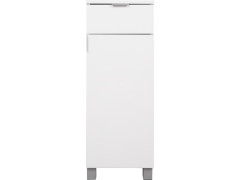 MEUBLE BAS ESSENTIAL BLC BRIL LARG30XPROF 32XH84 CM 1PORTE+1TIR+4PIEDS