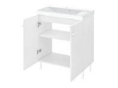 MEUBLE SOUS VASQUE EASY2 BLANC MAT L.70XP.40XH.78CM 2PORTES 4 PIEDS