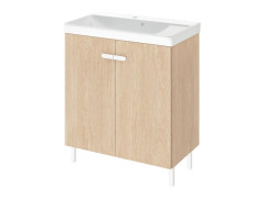 MEUBLE SOUS VASQUE EASY2 CHENE NAT L.70XP.40XH.78CM 2 PORTES 4 PIEDS