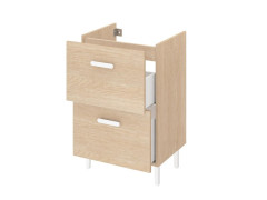 MEUBLE SOUS VASQUE EASY2 CHENE NAT L.50XP.40XH.78CM 2 PTIROIRS 4 PIEDS