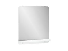 MIROIR EASY2 BLANC + TABLETTE LARGEUR 70 X HAUTEUR 78 CM 2 COLIS