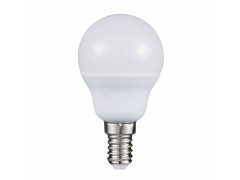 AMPOULE LED SPHERIQUE PLASTIQUE E14 40W 470LM OPAQUE 2700K LEXMAN