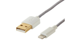 CABLE TEXTILE APPLE/USB 1M GRIS