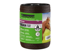 RUBAN CLOTURE ELECTRIQUE MARRON 20MM / 200M PADDOCK BEAUMONT
