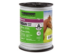 RUBAN CLOTURE ELECTRIQUE BLANC ET VERT 20MM / 200M PADDOCK BEAUMONT
