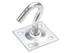 CROCHET FIXE+PLATINE AZ D7MM PLAT 45X45MM STANDERS