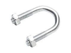 BRIDE FIXATION TUBE ACIER ZINGUE 8MM LARG 27MM /2 STANDERS