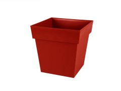 POT TOSCANE BAS CARRE 39X39X39 38L ROUGE