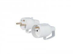 FICHE MALE + FEMELLE 16A ANNEAU BLANC