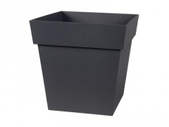 POT CARRE TOSCANE 32X32X32CM 22L GRIS ANTHRACITE