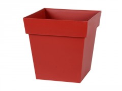 POT CARRE TOSCANE 32X32X32CM 22L ROUGE