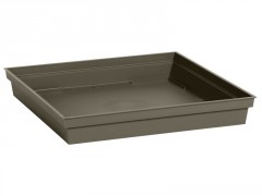 SOUCOUPE CARRE TOSCANE 26,7X26,7X3,8 TAUPE