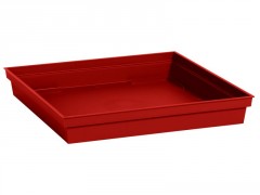 SOUCOUPE CARRE TOSCANE 26,7X26,7X3,8 ROUGE