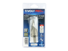 FORET CONIQUE ETAGE AMPLI TROUS HSS D 4 20MM L151MM
