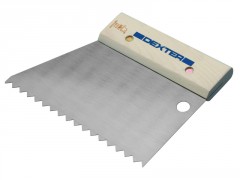 COUTEAU COLLE CARRELAGE DEXTER 18CM LAME ACIER MANCHE BOIS DENT TRIAN