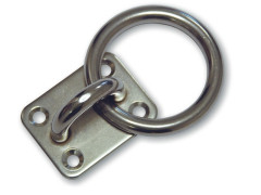 PLATINE AVEC ANNEAU INOX D5MM 30X35MM