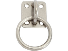 PLATINE AVEC ANNEAU INOX D6MM 35X40MM