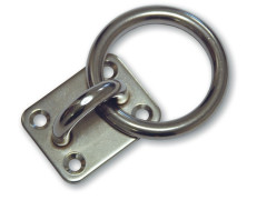 PLATINE AVEC ANNEAU INOX D8MM 40X50MM
