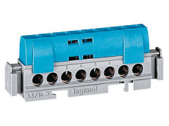 BORNIER NEUTRE BLEU 8BORNES 16MM² MAXI