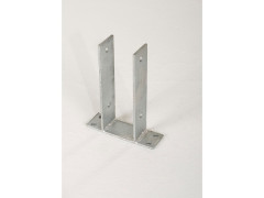 SUPPORT A FIXER EN U EN ACIER GRIS POUR POTEAU 9CM