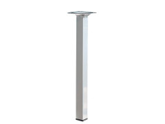 PIED MEUBLE CARRE 24X24X300MM ACIER GRIS