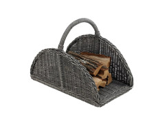 PANIER A BUCHES OSIER DIXNEUF JONKA 64X48CM GRIS