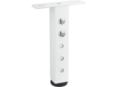 PIED LIT CARRE REGLABLE DIAMETRE 35 HAUTEUR 200/300 ACIER BLANC