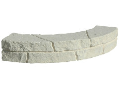 BORDURE COURBE PIERRE RECONSTITUEE BEIGE SAINT FLOUR 60Xl.11XH.9CM