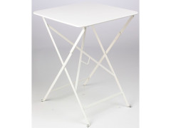 TABLE DE JARDIN CARRE BISTRO BLANC COTON 57X57 CM