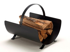 PORTE BUCHES FIRE ARCADE 40X35CM NOIR