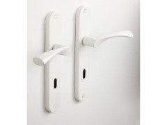 POIGNEE DE PORTE ANAIS TROU DE CLE ACIER ENTRAXE 195MM X2