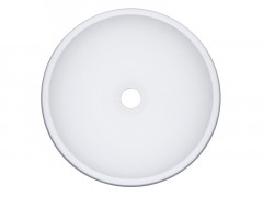 VASQUE A POSER RESINE DE SYNTHESE DIAMETRE 40 CM BLANC MOON 40